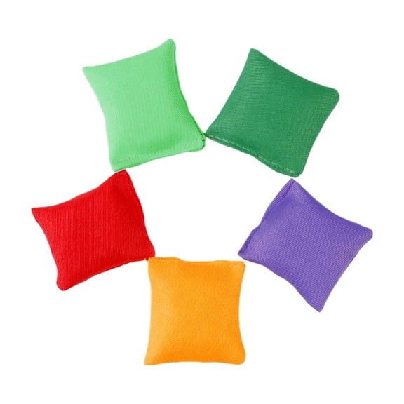 10PCS Small Sandbags Sturdy Canvas and Soft Plastic Filling Beanbags for Outdoor Sport and Group Recreational Activity