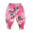 thumbnail image 2 of Esaierr Kids Toddler Girls Summer Floral Sweatpants Sports Pants Casual Baby New Comfortable Casual Elastic Active Pants Little Girls Seven Points Print Pants for 1-9 Years, 2 of 9
