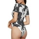 thumbnail image 2 of Fotbe Black And White Sheeps Body de Mujer con Cuello Redondo y Mangas Cortas, Sin Mangas Ajustado, Suave, Cómodo y Básico-Medium, 2 of 7