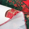 thumbnail image 3 of LUSHVIDA Christmas Tablecloth Round - 60inch Holly Ribbon Pattern Washable Wrinkle Resistant Holiday Tablecloths for Christmas Family Gathering, Dining Room Table 130GSM, 3 of 5