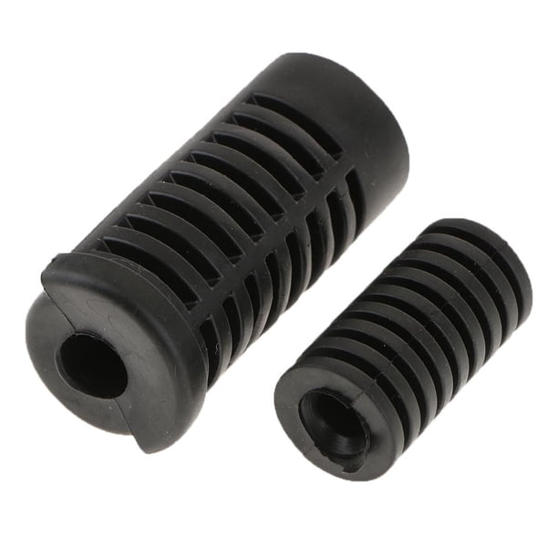 2 piezas de varilla de palanca de cambios y reposapiés para motocicleta Negro
