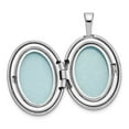 thumbnail image 4 of Sterling Silver Rhodium-plated 19mm Diamond Angel Wings Oval Locket, 4 of 4