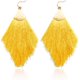 thumbnail image 1 of Pendientes bohemios de hilo sedoso con flecos y borlas, colgantes ligeros con forma de pluma para mujeres y niñas Adepaton LRWJ272-18, 1 of 7