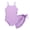 Purple, variant on Girls One-Piece Cut Out Design Swimsuit with Cover Up Skirt Adjustable Straps Swimwear Solid Color Bathing Suit for Girls 13-14 Years