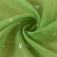 thumbnail image 3 of Home Fashion Sheer Curtains Grommets Romantic Silver Star Foil Window Treatment for Girl Bedroom Glitter Stars Thin and Curtains Panel Window Screening for Kids Room Size- 100*200CM (Green), 3 of 6
