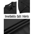 thumbnail image 5 of COOFANDY Mens Knit Polo Shirts V Neck Short Sleeve Stretch Polo T Shirt Casual Golf Shirts, 5 of 9