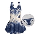 thumbnail image 3 of FOR U DESIGNS Girls' Sleeveless One-Piece Swimsuit Quick Dry Tropical Kids Bathing Suit Swimwear Bathing Suit for Kids, Butterfly Tie Dye, 3 of 7