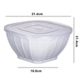 thumbnail image 4 of LCXmlly Change Wallet Stackable Meal Prep Salad Bowl Square Plastic Bowl with Lid Spacesaving Kitchen Supply, 4 of 6