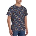 thumbnail image 2 of Bixox Men's Boho Style Sunflowers Design Printed Short Sleeve Skinny Athletic T-Shirt, 2 of 6