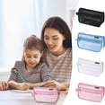 thumbnail image 1 of Fundín de malla de gran capacidad para estudiantes - Bolsa transparente con cremallera y asa para la organización de material escolar, 1 of 7