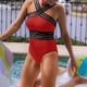 thumbnail image 2 of Gibobby Traje de Baño Sexy Bikini Traje de baño de mujer Trajes de baño cruzados en la parte delantera Trajes de baño huecos Monokinis(Rojo,CH), 2 of 5