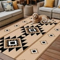 thumbnail image 2 of Fsddascl Brown Black Boho Outdoor Rug for Patio/Deck/Porch, Non-Slip Large Area Rug 6 x 9 Ft, Country Aztec Southwest Geometric Indoor Outdoor Rugs Washable Area Rugs, Reversible Camping Rug Carpet, 2 of 5