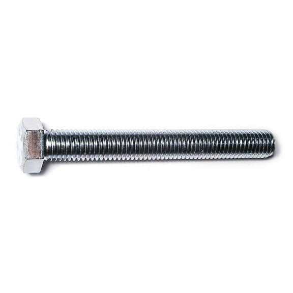5/8"-11 x 5" Zinc Plated Steel Coarse Full Thread Hex Head Tap Bolts (25 pcs.)