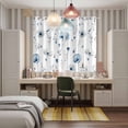 thumbnail image 5 of Blue Floral Spring Kitchen Curtains 84 Inch Length, Farmhouse Poppy Botanical Grommet Top Bedroom Living Room Curtains, Light Filtering Cafe Curtain Drapes 2 Panels Set 104''x84'', 5 of 9