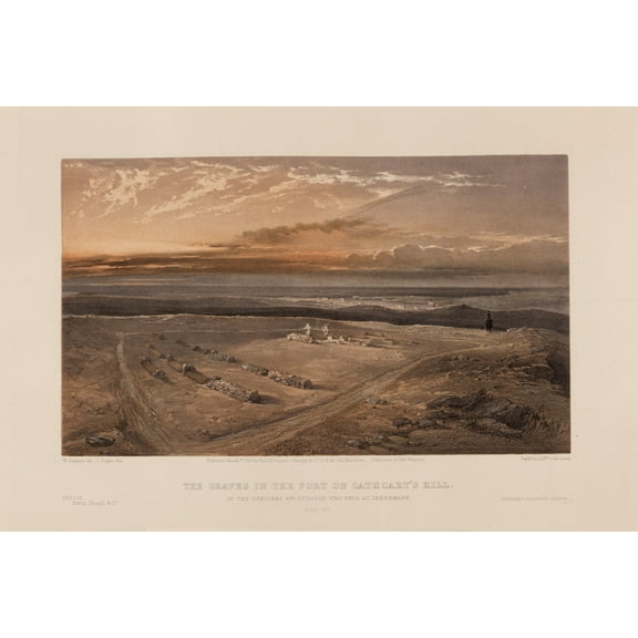 Print: The Graves In The Fort On Cathcart's Hill - Of The Officers 4th