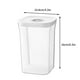 thumbnail image 2 of Contenedor hermético para almacenar granos (1 unidad), apto para alimentos, organizador de despensa de cocina, dispensador transparente hermético para productos secos y frescos., 2 of 7