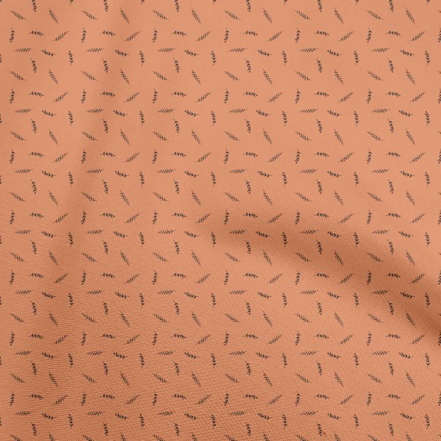 oneOone Rayon Orange Fabric Leaf Sewing Craft Projects Fabric Prints By Yard 56 Inch Wide