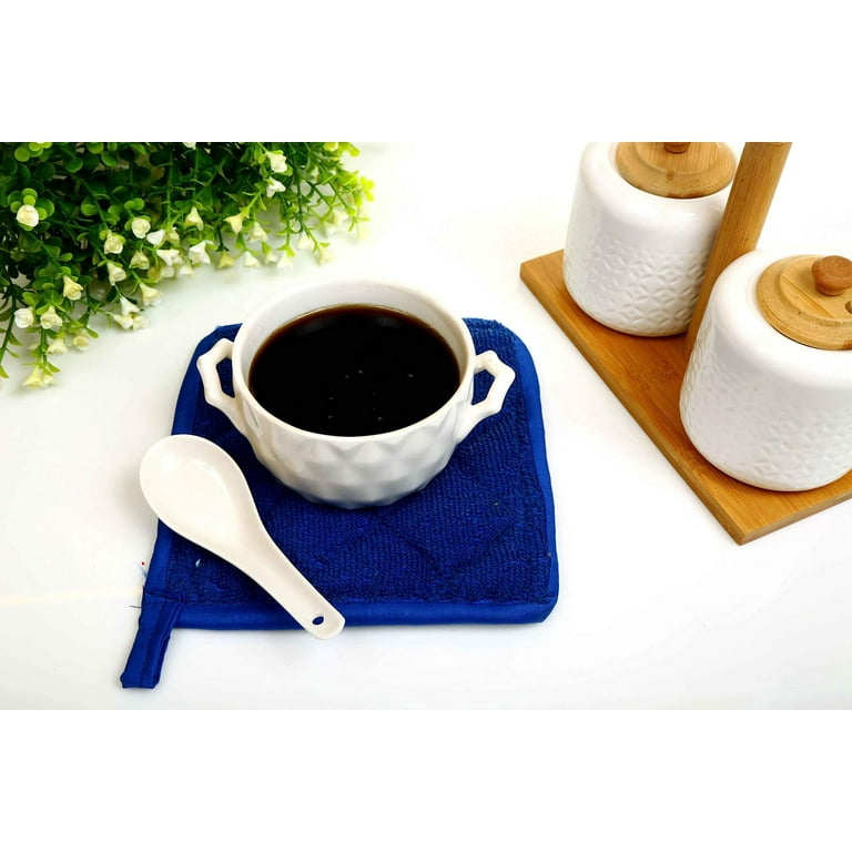 100% Cotton Terry Pot Holder Pack of 2 for Kitchen Everyday Basic