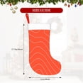 thumbnail image 4 of Daiia Salmon Fish Meat Print Christmas Stocking，18"Large Knitted Xmas Stocking for Kids, Family Stocking for Fireplace Christmas Holiday Party Decoration, 4 of 7