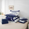 thumbnail image 6 of Manfei Soccer Print Bedding Comforter Set 7-Piece for Boys Girls, Football Sport King Bedding Sets, Geometry Hexagon Bed Sheets, Microfiber Room Decor, 6 of 8