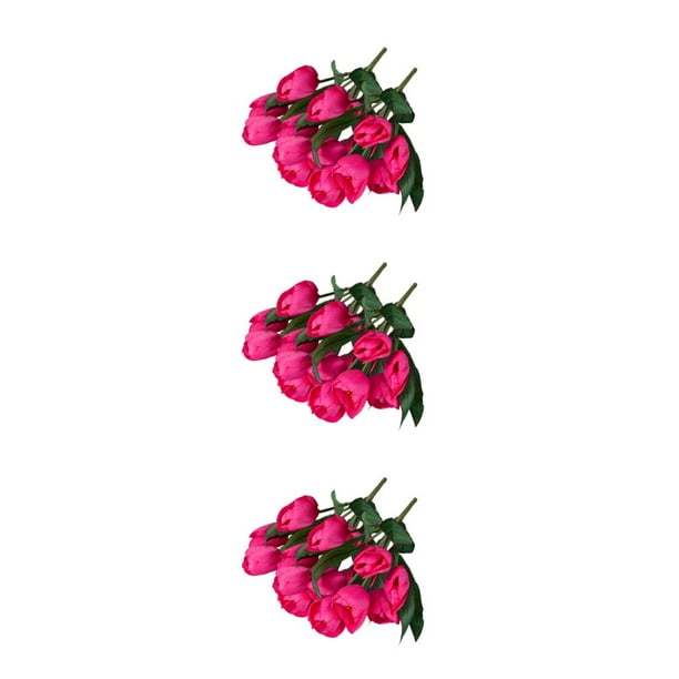 2 uds flores artificiales tulipanes falsos Naiovety decoración fiesta modelo Rosa