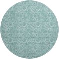 thumbnail image 2 of Addison Rugs Mayfield Washable Transitional Floral Teal Round Rug, 8' x 8', 2 of 5