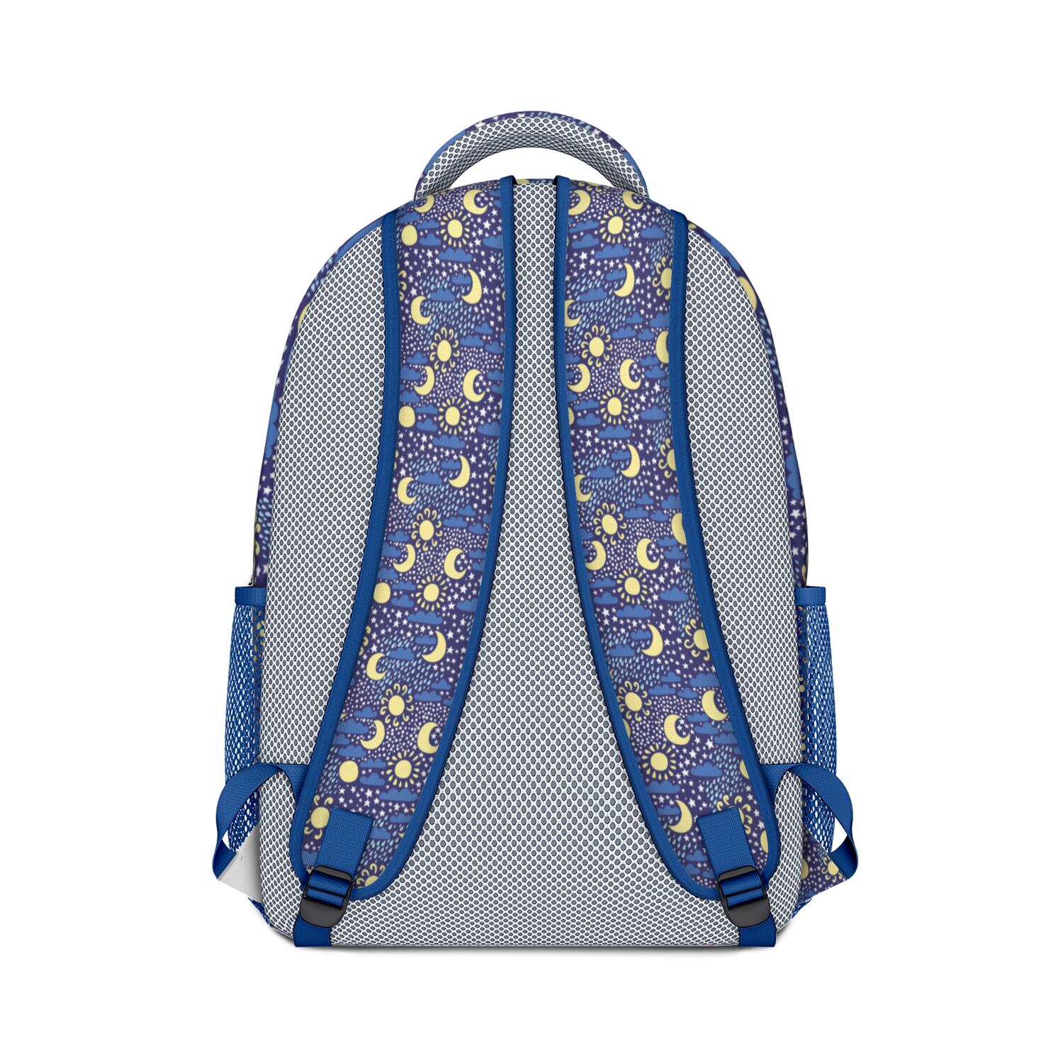 Space Themed School Backpack - Waterproof & Lightweight with Padded Straps, Cosmic Starry Night Design for Teenagers & Commuters