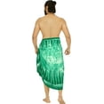 thumbnail image 4 of HAPPY BAY Men's Standard Vacation Dashiki Sarong Full Pareo Beach Wrap One Size Shamrock, Leaves Summer Vacation Aloha, 4 of 4
