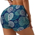 thumbnail image 2 of Fotbe Bohemian Mandala Seamless Shorts, Womens Workout Shorts High Waist Stretch Booty Short for Gym/Yoga/Running/Biking-Small, 2 of 9