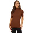 thumbnail image 2 of ORUYROP Chandail à Manches Courtes pour Femmes, Pull Ajusté en Jersey, 2 of 6