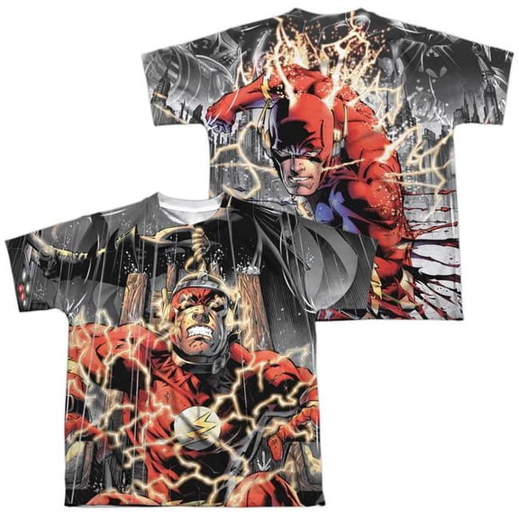 Jla - Shock Therapy (Front/Back Print) - Youth Short Sleeve Shirt - Medium