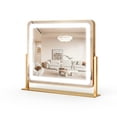 thumbnail image 1 of Large LED Vanity Mirror with 3 Color Lighting Modes – Tabletop Makeup Mirror for Bedroom, Bathroom & Dressing Room – Plug-in, 1 of 8
