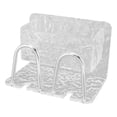 thumbnail image 4 of Water Ripple Toothbrush Holder Acrylic Punch Free Wall Mount Toothbrush Holder for Bathroom for 2 Cups, 4 of 5