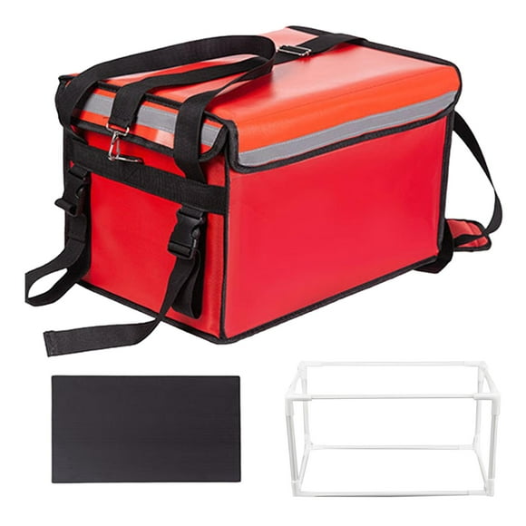 Bolsa térmica para entrega de comida para llevar, bolsas calentadoras para Pizza, bolsa enfriadora de alimentos, bolsa aislante roja para restaurantes 32L