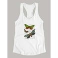 thumbnail image 3 of Butterflies On Paper Iii. Racerback Tank Women -Fab Funky Designs, Female XX-Large, 3 of 4
