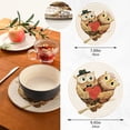 thumbnail image 2 of SKYSONIC Cute Owls Heart Pot Holders Trivets, 2 Pcs Heat Resistant Trivets,St Valentine’s Day Cotton Thread Weave Mats for Hot Pads Pans Pot Bowl Teapot for Kitchen Decor, 2 of 7