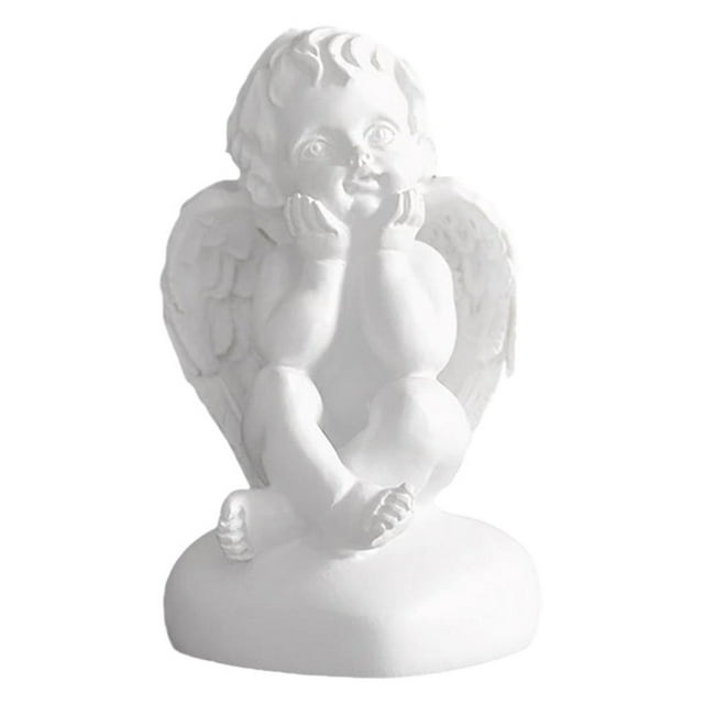 Resin Cute Cupid Angel Crafts Creative Cherubs Statue Desktop Decoration Collection Window Props Memorial Sculpture Religious Gift