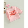 thumbnail image 2 of Toddler Baby Girl Boy Valentines Day Outfit Letter Print Crewneck Sweatshirt Pullover Sweater Tops Spring Fall Clothes, 2 of 7