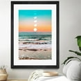 thumbnail image 3 of Giant Art 24x36 Beach Moon Matted and Framed in Orange, 3 of 3