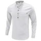 thumbnail image 4 of Blusa y camisa de manga larga con cuello alto para hombre, informal, a la moda, de color liso, transpirable, de manga larga, con cuello alto y bolsillo con botones, blusa de poliéster para hombre, 4 of 9
