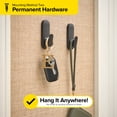 thumbnail image 4 of Wrap-It Storage Handy Hooks - The Ian Medium (12 Pack) - Hooks for Walls No Damage, Adhesive Hooks for Hanging, Sticky Hooks Heavy Duty - Black, 4 of 8