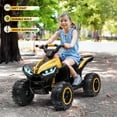 thumbnail image 2 of VOLTZ TOYS 12V ATV Off-Road Ride-On Car for Kids, Electric 4-Wheeler Motorized Quad Toy Vehicle with High/Low Speed Switch, LED Headlights & MP3 Player, Yellow, 2 of 6