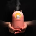thumbnail image 4 of Humidificador mini para gatos con vapor frío y modo de vapor ajustable y luz nocturna (rosa), 4 of 5