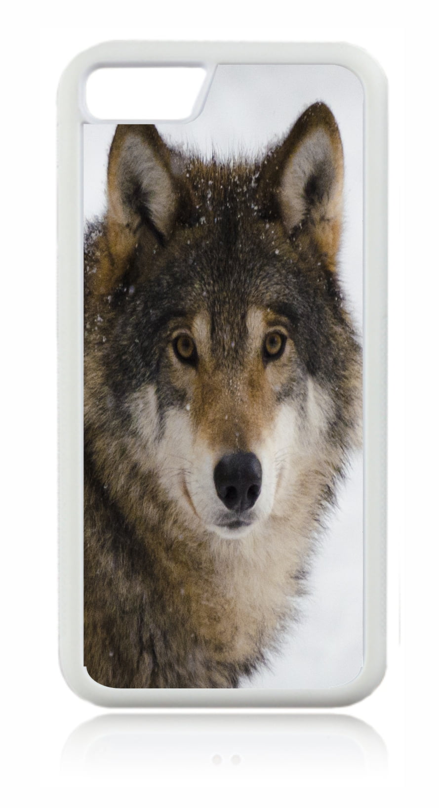 Wolf in the Snow Wolf Case White Rubber Case for the Apple iPhone 7 ...