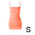 thumbnail image 1 of Vestido de verano sin mangas con cuello barco para mujer, vestido ajustado para club nocturno, naranja, S Eigraketly AP1098-21B, 1 of 7