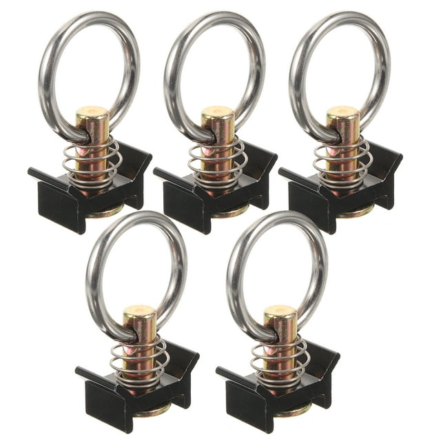 Shisuyan 5 Pcs Raccord à Goujon Simple Raccord d'Anneau de Rail en L Raccord d'Anneau de Rail à Goujon Simple en Acier avec Anneau Anneau Torique en Acier