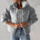 thumbnail image 1 of Parkas de manga larga para mujer, ropa de invierno acolchada de algodón corta con cremallera y manga larga, ropa de algodón de manga larga para mujer, blusa para mujer, 1 of 6