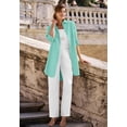 thumbnail image 2 of Jessica London Women's Plus Size Lightweight Linen-Blend Straight-Leg Pants, 2 of 5