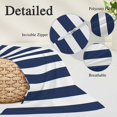 thumbnail image 3 of Navy Blue Striped Queen Pillow Covers,Modern Farmhouse Blue White Stripes Soft Breathable Throw Pillow Cases with Invisible Zipper,Decorative Pillowcase Pillows Protectors for Sofa Bed Chair 20"x30", 3 of 9