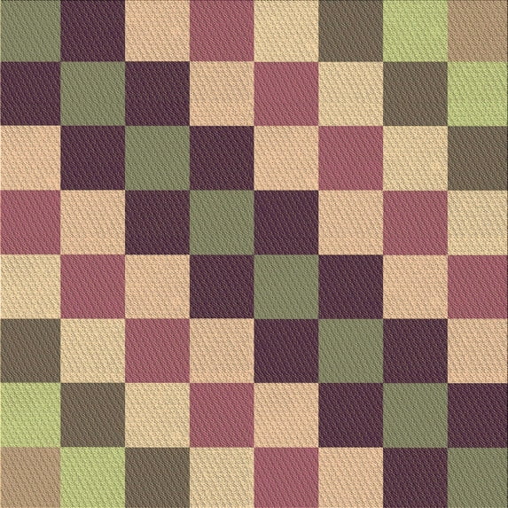 Ahgly Company Machine Washable Indoor Square Transitional Fall Leaf Brown Green Area Rugs, 4' Square